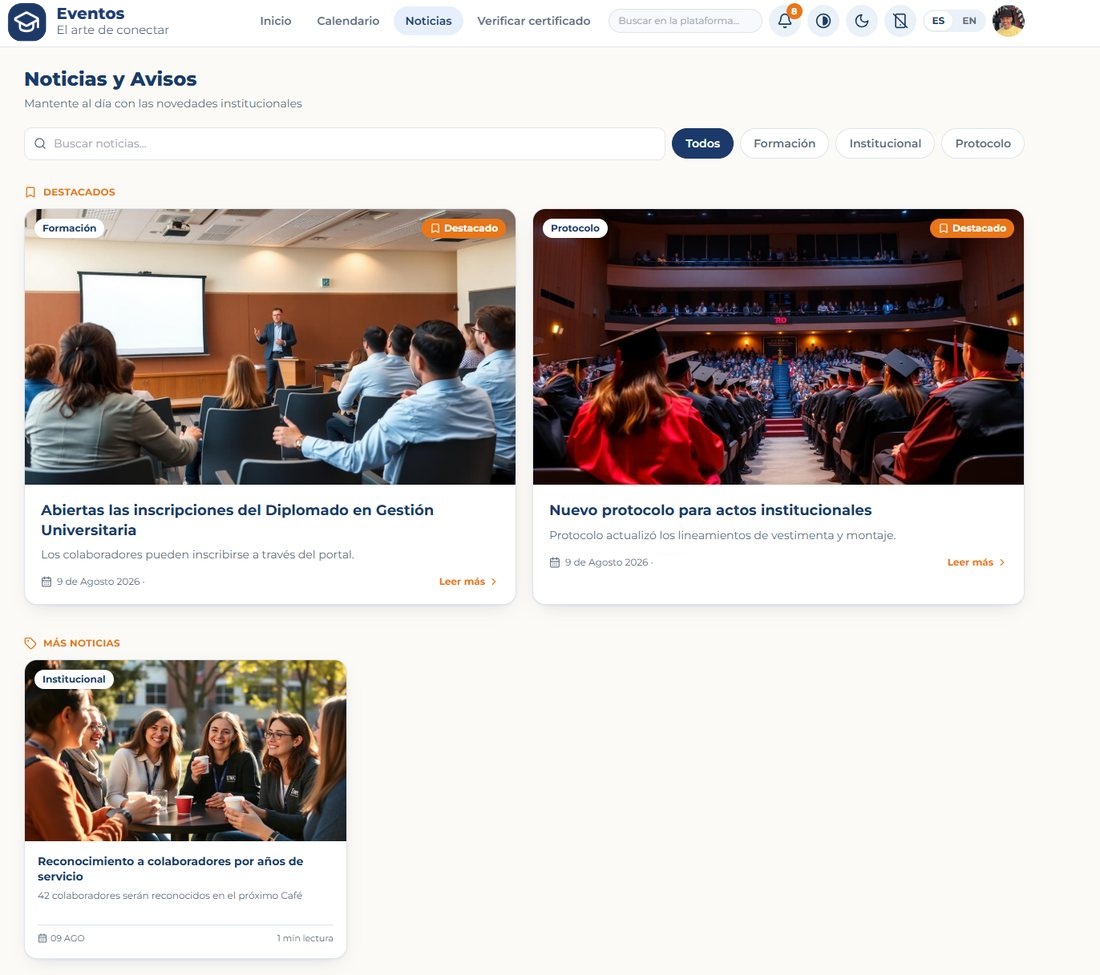 Noticias y avisos institucionales